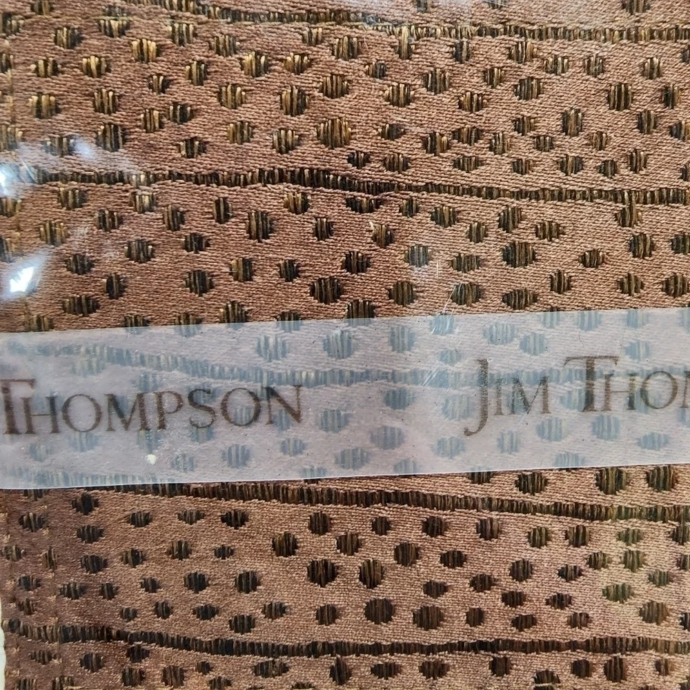 Jim Thompson Silk Coasters set of 2 Brown Black Gold Signed